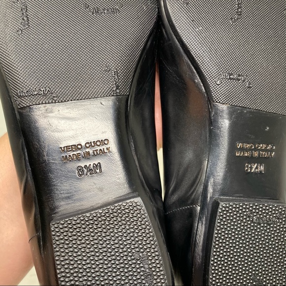 Marc Jacobs black pointy toe leather flats 8.5 A7 - Picture 5 of 9